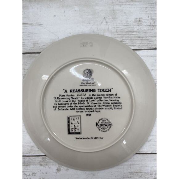 1985 Edwin M Knowles Signs of Love A Reassuring Touch #6 Deer Wildlife Plate - Picture 2 of 12